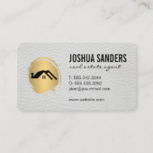 Minimalistisch Homepictogram/goudkleurig folielede Visitekaartje (Voorkant)