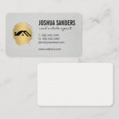 Minimalistisch Homepictogram/goudkleurig folielede Visitekaartje (Voorkant / Achterkant)