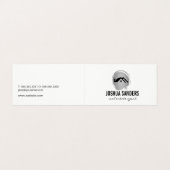 Minimalistisch Homepictogram / zilver geborsteld Visitekaartje (Buitenkant ongevouwen)