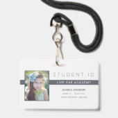 Minimalistisch Homeschool Student ID-badge Badge (Voorzijde met lanyard)