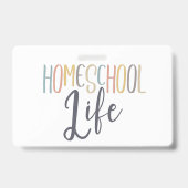 Minimalistisch Homeschool Student ID-badge Badge (Achterkant)
