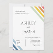 Minimalistisch homoseksueel lesbisch lhbtq bruilof kaart (Voorkant)