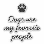 Minimalistisch Hondenliefhebber Grappig Quote Sticker (Voorkant)