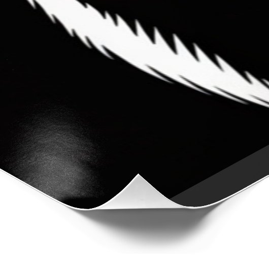 Minimalistisch hondensilhouet op zwart perfect poster (Hoek)