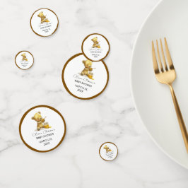 Minimalistisch Honing Beer Baby shower Confetti