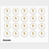 Minimalistisch Honing Beer Baby shower Ronde Sticker (Vel)