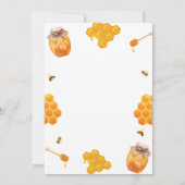 Minimalistisch Honingbij Lijst Baby shower Bedankkaart (Achterkant)