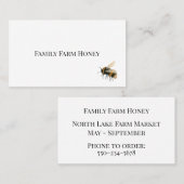 Minimalistisch honingbij Visitekaartje (Voorkant / Achterkant)