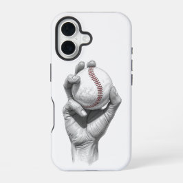Minimalistisch honkbal iPhone 16 hoesje
