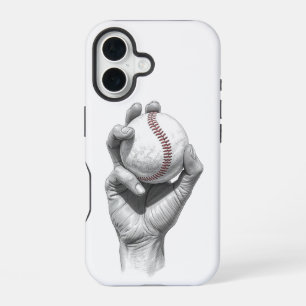 Minimalistisch honkbal iPhone 16 hoesje