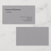Minimalistisch hoogwaardig grijs plein visitekaartje (Voorkant / Achterkant)