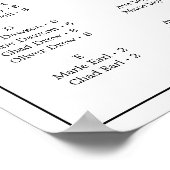 Minimalistisch horizontaal alfabetisch zitvlak poster (Hoek)