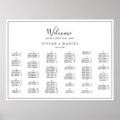 Minimalistisch horizontaal alfabetisch zitvlak poster (Voorkant)