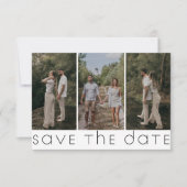Minimalistisch Horizontaal Huwelijksfoto Script Save The Date (Voorkant)