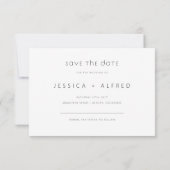 Minimalistisch Horizontaal Huwelijksfoto Script Save The Date (Achterkant)
