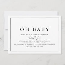 Minimalistisch horizontaal Oh Baby Baby shower