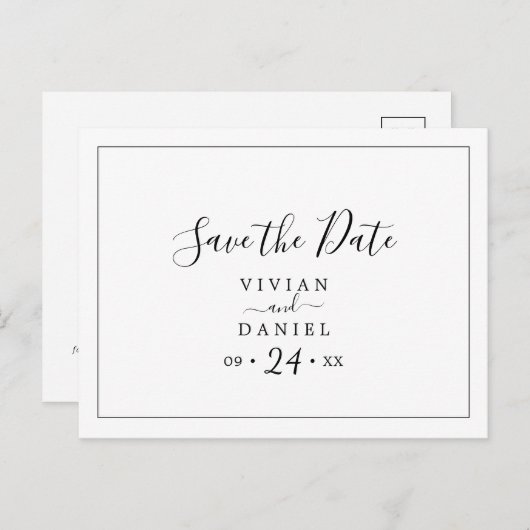 Minimalistisch horizontaal sparen het Briefkaart v (Voorkant / Achterkant)