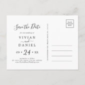 Minimalistisch horizontaal sparen het Briefkaart v (Achterkant)