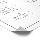 Minimalistisch horizontaal Zilverzetschema Poster (Hoek)