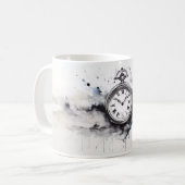 Minimalistisch horloge koffiemok (Voorkant links)