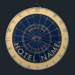 Minimalistisch Hotel Name Logo Navy Gold Dartbord<br><div class="desc">Minimalistisch Hotel Name Logo Navy Blue Gold. Pas uw logo en hotel- of bedrijfsnaam gewoon aan door het afbeelding van de steekproef te vervangen door uw eigen naam en personaliseer de tekst. U kunt de kleur en grootte van de doopvontstijl en achtergrondkleur ook veranderen als u via de Edit verdere...</div>