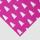 Minimalistisch hotroze witte kerstboompatroon tissuepapier (Detail)