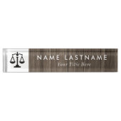 Minimalistisch hout Attorney naamplaat Naambordje (Voorkant)