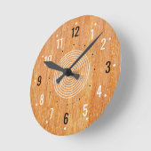 Minimalistisch houten decor -  hout ronde klok (Hoek)