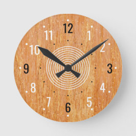 Minimalistisch houten decor -  hout ronde klok