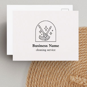 Minimalistisch Huishoudelijke Schoonmaak Diensten Briefkaart