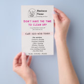 Minimalistisch Huishoudelijke Schoonmaak Diensten Flyer (Hand)