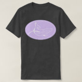Minimalistisch Humpback Whale Lavender en White T-shirt (Design voorkant)