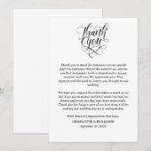 Minimalistisch huwelijk bedankkaart (Voorkant / Achterkant)
