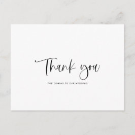 Minimalistisch huwelijk Dank u Briefkaart