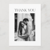 Minimalistisch huwelijk Foto bedankt Briefkaart (Voorkant)