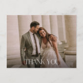 Minimalistisch huwelijk Foto bedankt Briefkaart (Voorkant)
