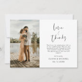 Minimalistisch huwelijk Hartelijk dank voor Eenvou Bedankkaart (Voorkant)