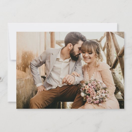 Minimalistisch huwelijk Hartelijk dank voor Eenvou Bedankkaart (Achterkant)