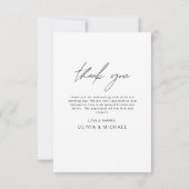 Minimalistisch huwelijk Hartelijk dank voor Eenvou Bedankkaart (Achterkant)