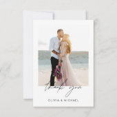 Minimalistisch huwelijk Hartelijk dank voor Eenvou Bedankkaart (Voorkant)