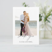 Minimalistisch huwelijk Hartelijk dank voor Eenvou Bedankkaart (Staand voorkant)