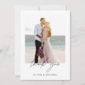 Minimalistisch huwelijk Hartelijk dank voor Eenvou Bedankkaart (Voorkant)