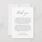 Minimalistisch huwelijk Hartelijk dank voor Eenvou Bedankkaart (Achterkant)