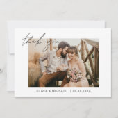 Minimalistisch huwelijk Hartelijk dank voor Eenvou Bedankkaart (Voorkant)