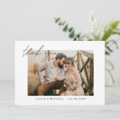 Minimalistisch huwelijk Hartelijk dank voor Eenvou Bedankkaart (Staand voorkant)