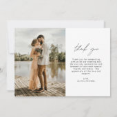 Minimalistisch huwelijk Hartelijk dank voor Eenvou Bedankkaart (Achterkant)