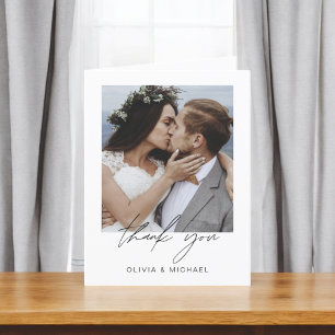 Minimalistisch huwelijk Hartelijk dank voor Eenvou Bedankkaart