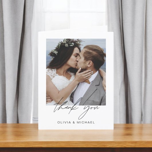 Minimalistisch huwelijk Hartelijk dank voor Eenvou Bedankkaart