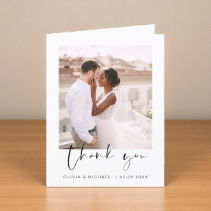 Minimalistisch huwelijk Hartelijk dank voor Eenvou Bedankkaart