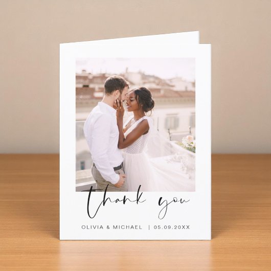 Minimalistisch huwelijk Hartelijk dank voor Eenvou Bedankkaart